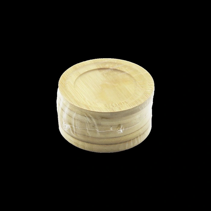 Bambu Ahşap Çay Tabağı 6lı - 9.7 cm