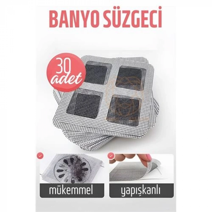 Banyo Gider Süzgeci 30 Adet