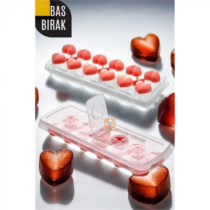Bas-bırak Kapaklı Silikon Buz Kalıbı
