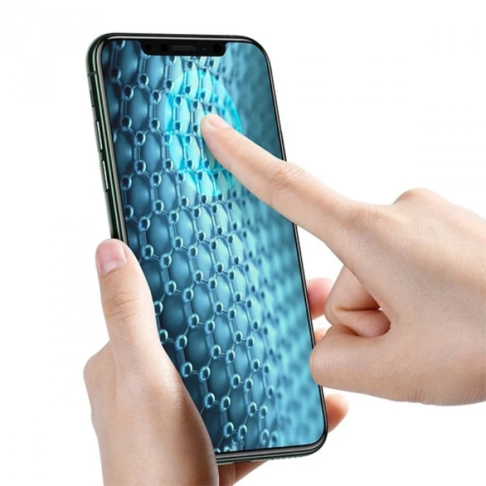 Baseus 0.25mm İphone 11 Pro-xs-x 3d Curved Privacy Gizlili Cam Ekran Koruyucu