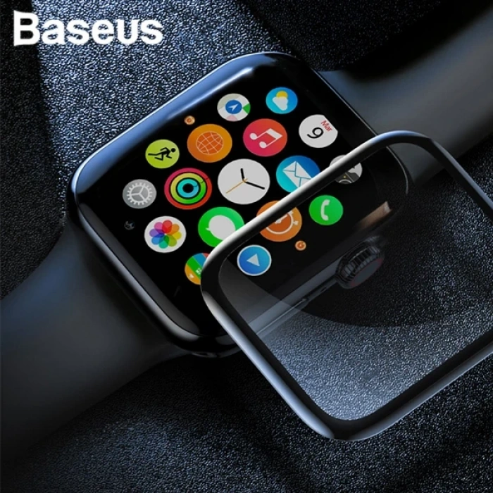 Baseus Apple Watch 42mm 3d Kavisli Tempered Kırılmaz Cam Koruyucu