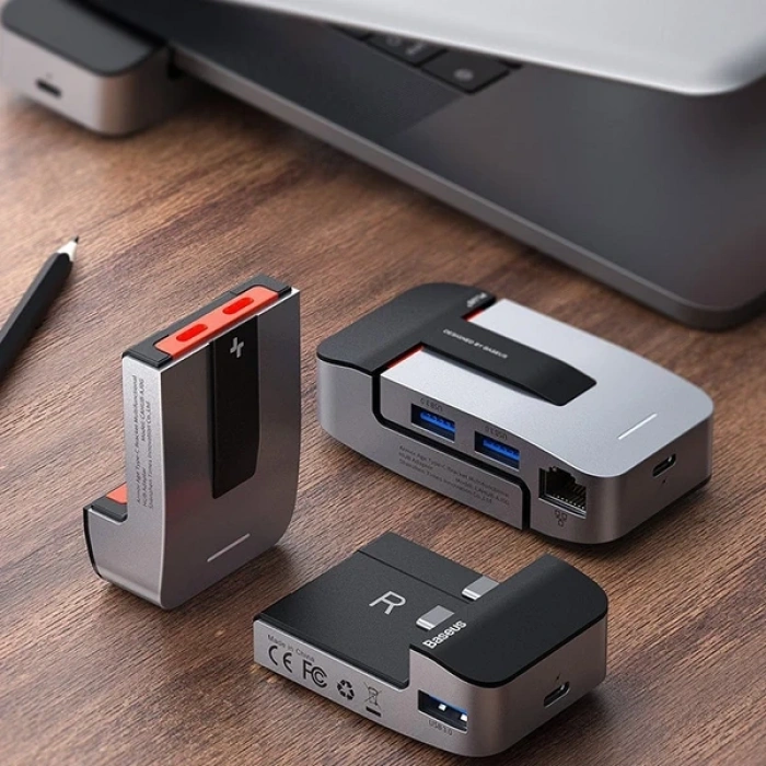 Baseus Armor Age 9in1 Type-c Çok Fonksiyonlu Hub Hdmı Rj45 Usb 3.0