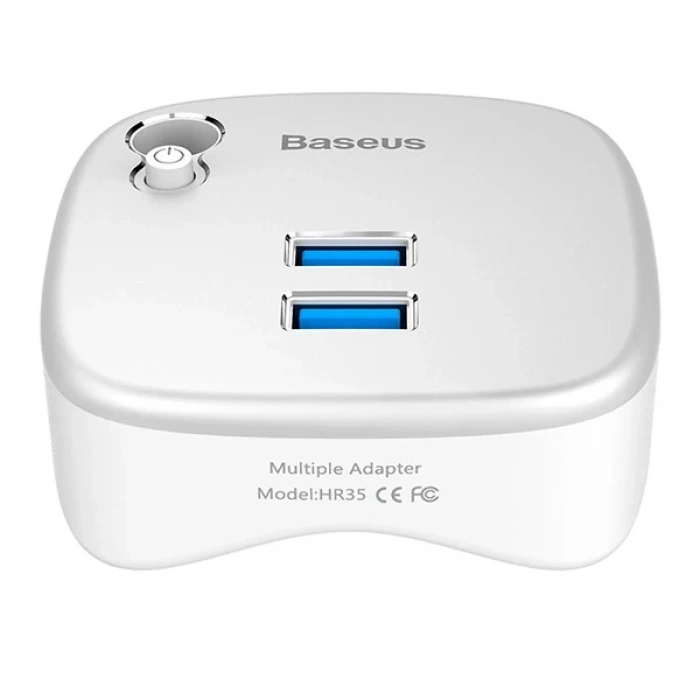 Baseus Çok Fonsiyonlu Notebook Adaptörü Hub Dual Usb 3.0 Rj45 Tf/sd-(5775)