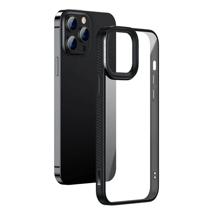 Baseus Crystal İphone 13 Pro 6.1 Kılıf Jel Çerçeve Zırhlı Silikon Kılıf