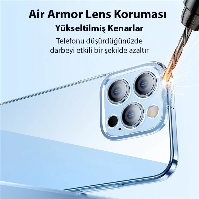 Baseus Crystal İphone 14 Pro Max 6.7 Ultra-thin Silikon Kılıf + Tempered Ekran Koruyucu Set-(5775)