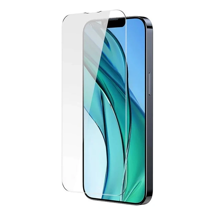 Baseus Crystal Serisi İphone 15 Pro Full Koruma Tempered Cam Ekran Koruyucu 2 Adet Set-(5775)