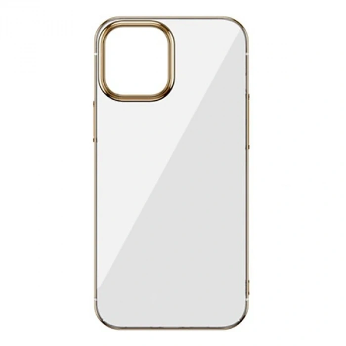 Baseus Glitter İphone 12/12 Pro Şeffaf Lüx Silikon Kılıf Soft Tpu Kılıf-(5775)