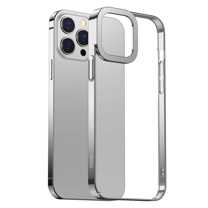 Baseus Glitter İphone 13 Pro Kılıf Renkli Kenar Şeffaf Kılıf