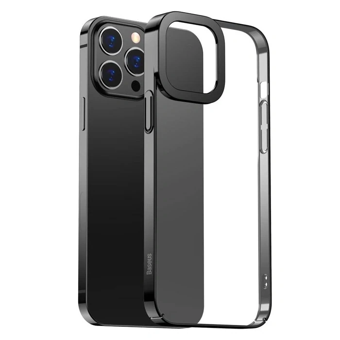 Baseus Glitter İphone 13 Pro Kılıf Renkli Kenar Şeffaf Kılıf