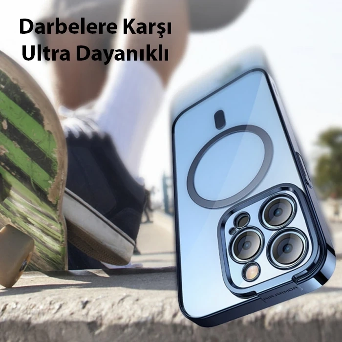 Baseus Glitter İphone 14 Pro 6.1 Magsafe Silikon Kılıf + Tempered Ekran Koruyucu Set
