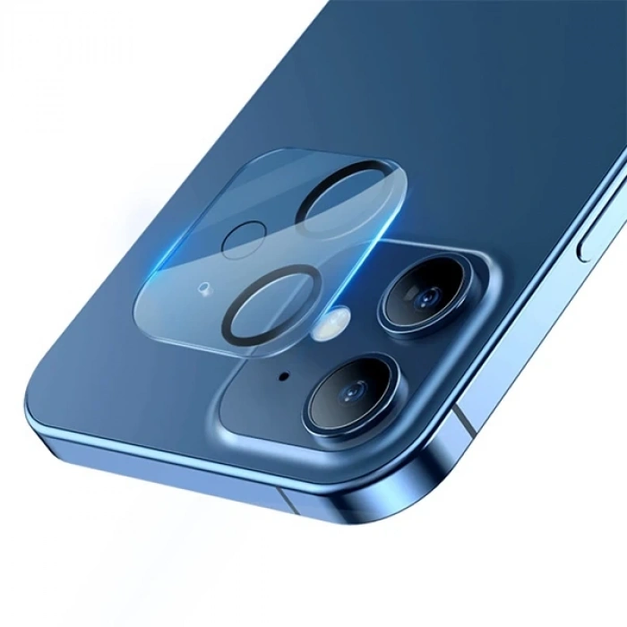 Baseus İphone 12 6.1 3d Full Kaplama Kamera Koruyucu Cam 2 Adet Set
