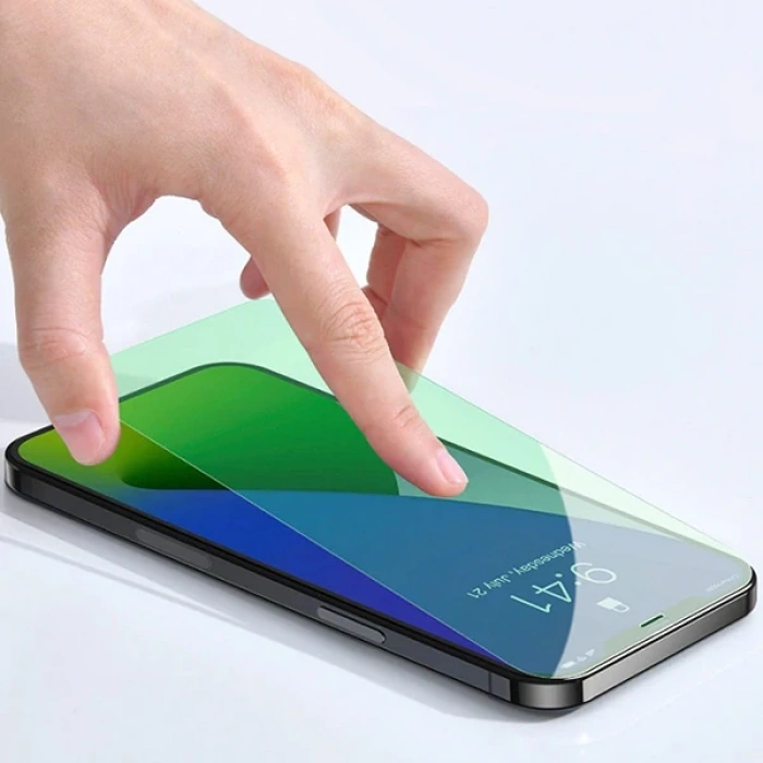 Baseus İphone 12 Mini 0.30mm Full Tempered Cam Ekran Koruyucu 2set Anti-bluelight