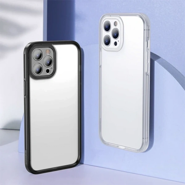 Baseus İphone 12 Pro 6.1 Kamera Lens Koruyuculu Frame Kılıf
