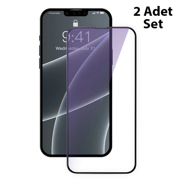 Baseus İphone 13 Mini 0.3mm Full Çerçeve Cam Ekran Koruyucu 2 Adet-(5775)