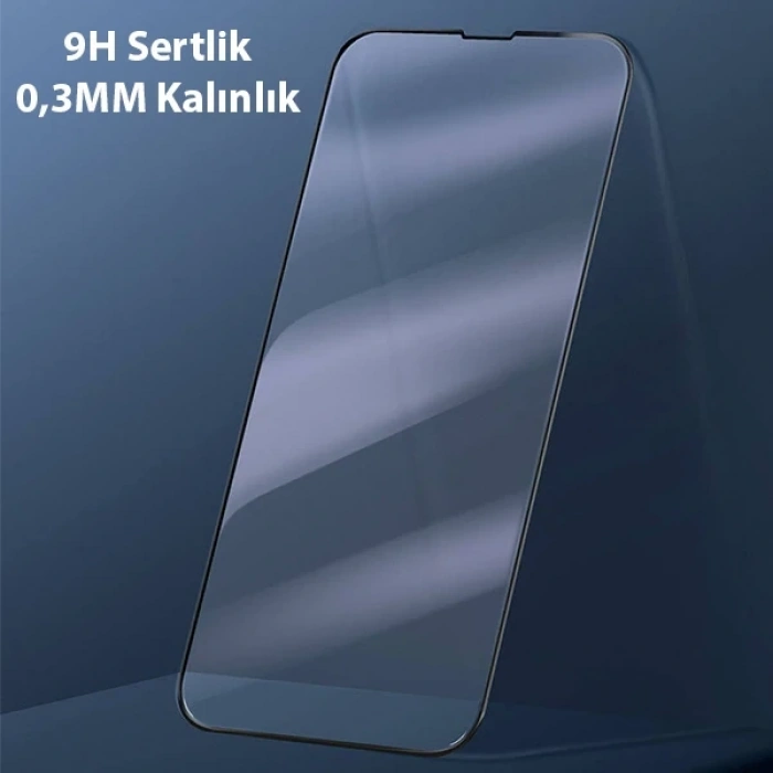 Baseus İphone 13 Pro Max 0.3mm Full Çerçeve Cam Ekran Koruyucu 2 Adet Set-(5775)
