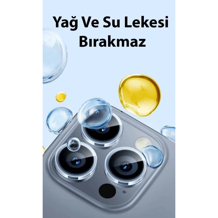 Baseus İphone 15/15 Plus İçin Sapphire Serisi Hd Cam Kamera Koruyucu