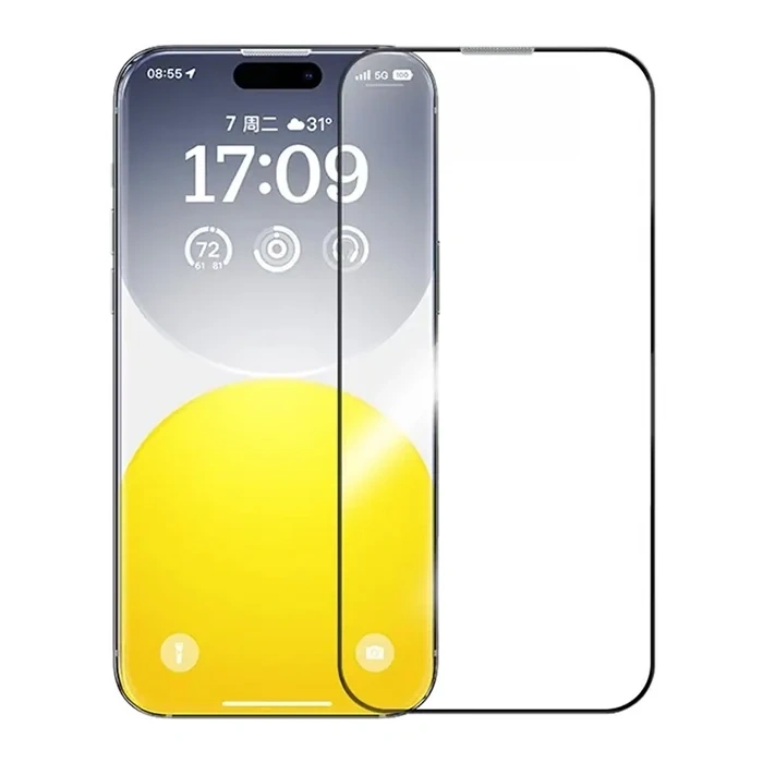 Baseus İphone 15 Hd Tempered Full Koruma Cam Ekran Koruyucu-(5775)