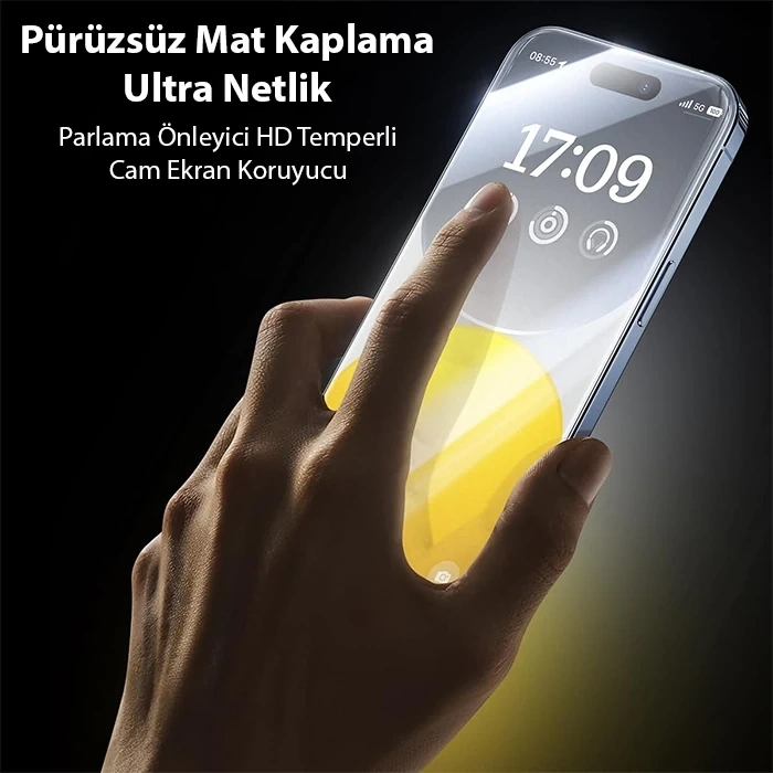 Baseus İphone 15 Plus Hd Tempered Full Koruma Cam Ekran Koruyucu