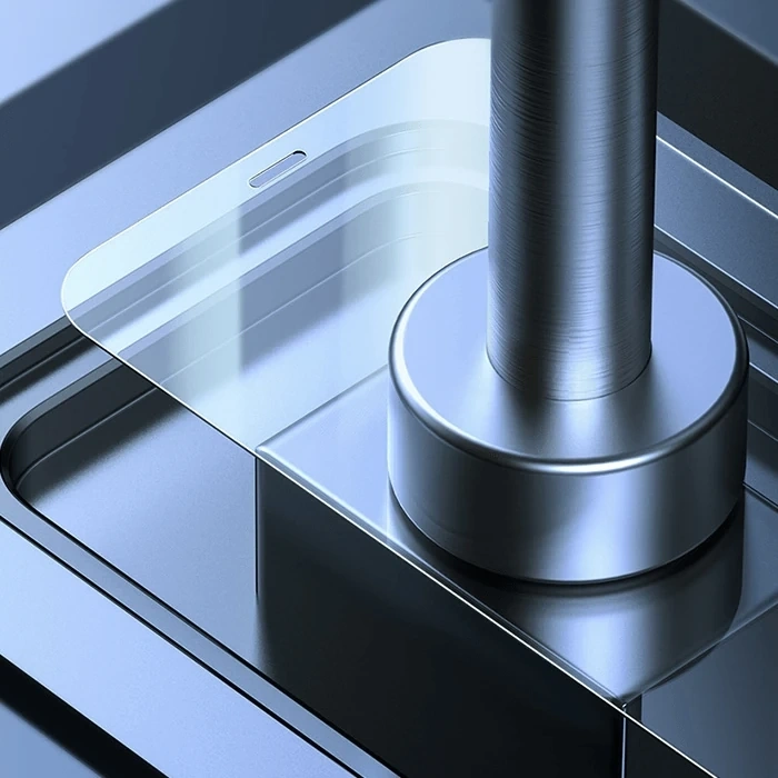Baseus İphone 15 Pro Corning Serisi Silikon Kılıf + Tempered Ekran Koruyucu Set-(5775)