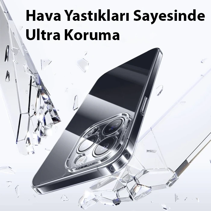 Baseus İphone 15 Pro Max Corning Serisi Silikon Kılıf + Tempered Ekran Koruyucu Set-(5775)