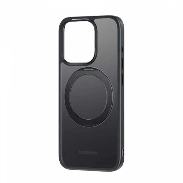 Baseus İphone 15 Pro Skyring Serisi Standlı Magsafe Manyetik Kılıf + Tempered Ekran Koruyucu Set