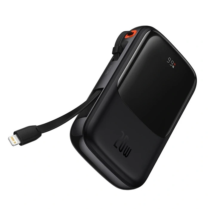 Baseus Qpow Pro Dijital Göstergeli 10000mah 20w Hızlı Şarj Powerbank İphone Lightning Kablolu