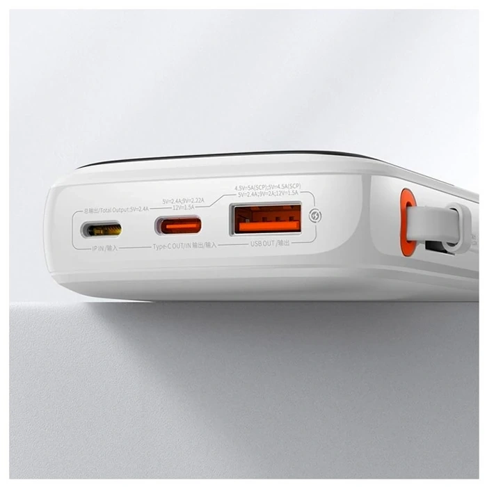 Baseus Qpow Pro Dijital Göstergeli 10000mah 20w Hızlı Şarj Powerbank İphone Lightning Kablolu