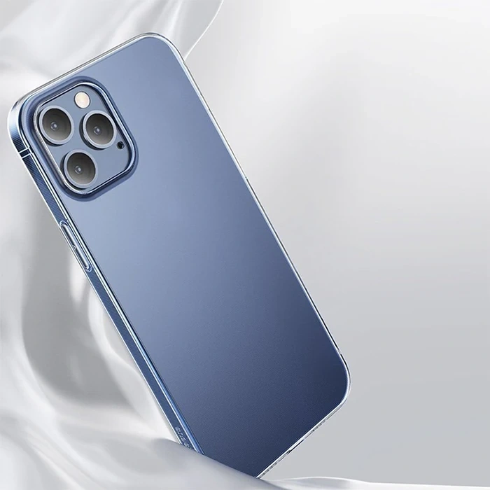 Baseus Simple Case İphone 12 Pro 6.1 İnce Şeffaf Silikon Kılıf-(5775)