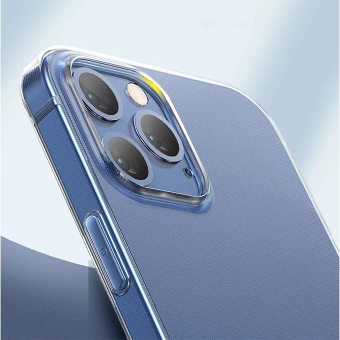 Baseus Simple Case İphone 12 Pro 6.1 İnce Şeffaf Silikon Kılıf-(5775)