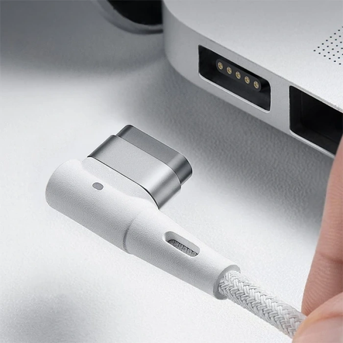 Baseus Zinc Manyetik L Uçlu 60w Macbook Hızlı Şarj Güç Kablosu 2m