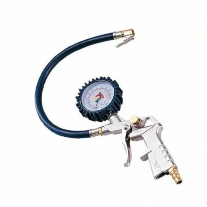 Basınç Göstergeli Lastik Şişirme Tabancası Hava Saatli