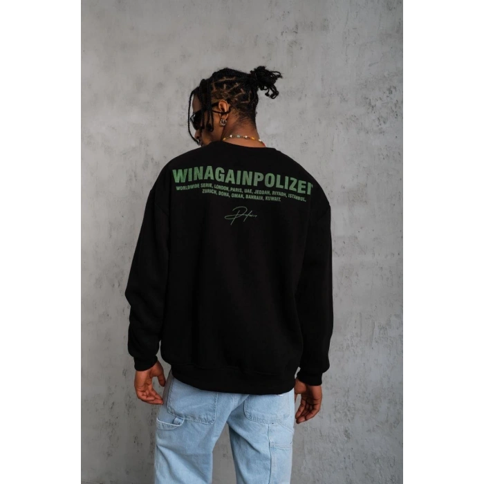 Baskılı Sweat - Siyah -