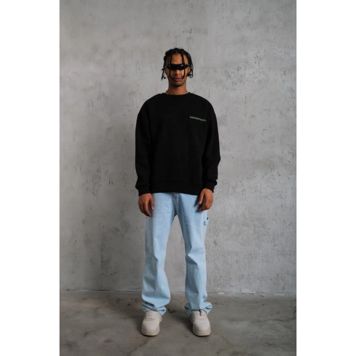 Baskılı Sweat - Siyah -