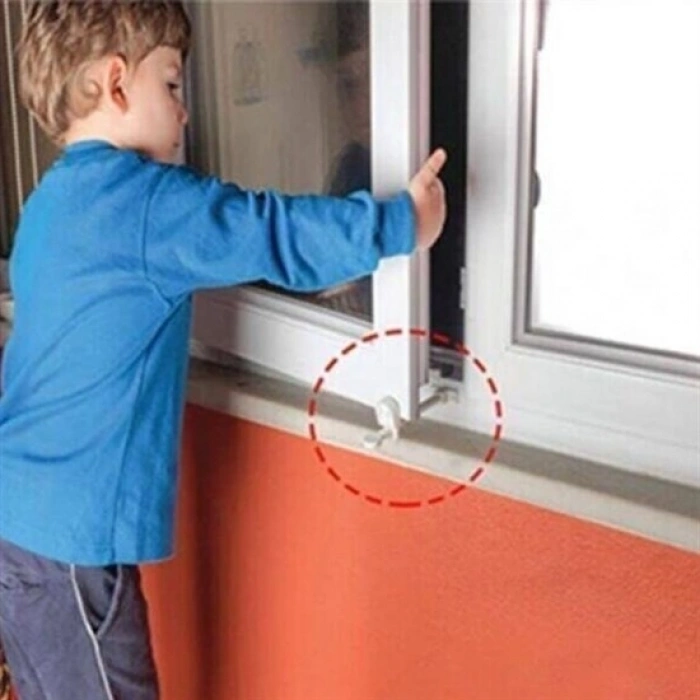 Bebek Çocuk Evcil Hayvan Güvenlik Ayarlanabilir Koruyucu Pencere Havalandırma Kilidi (4887)