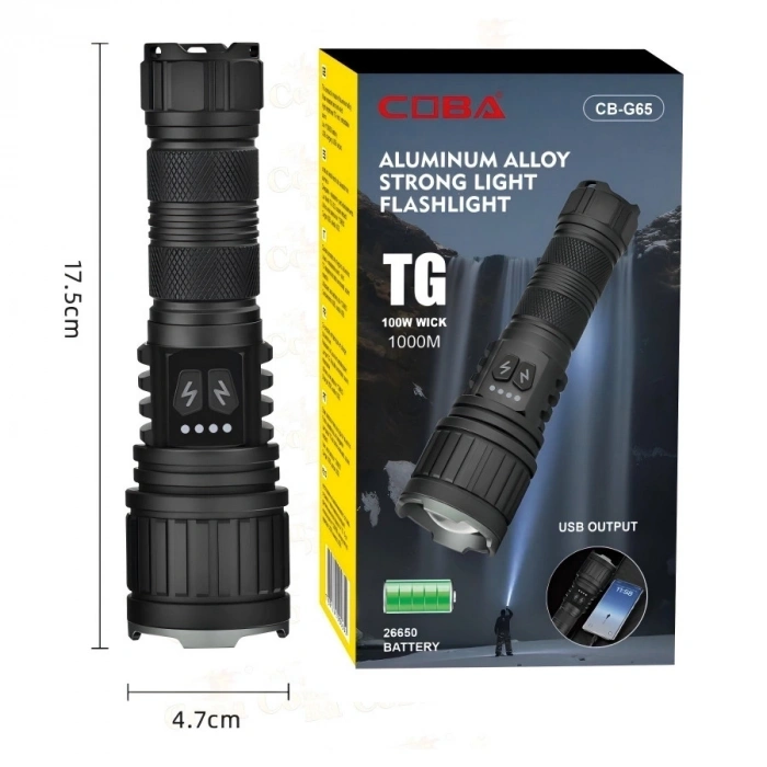 Bedotech Bd-14 10w Tg Led Alüminyum Alaşımlı Zoomlu Type-c Şarjlı El Feneri