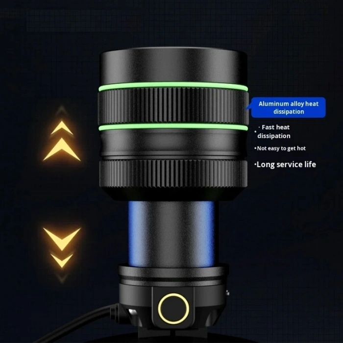 Bedotech Bd-9 60w Tg + Smd Led Alüminyum Alaşımlı Zoomlu Type-c Şarjlı Sensörlü Kafa Feneri