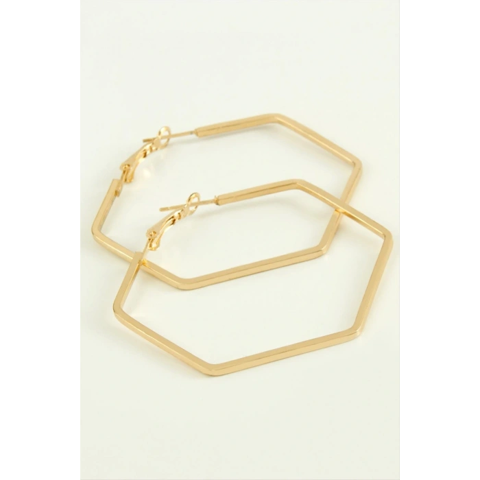 Beşgen Halka Küpe 6 cm