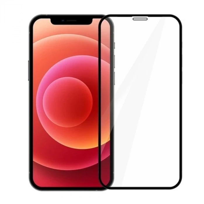 Best İphone 12 Pro Max 6.7 9h 3d Tempered Full Cam Ekran Koruyucu-(5775)