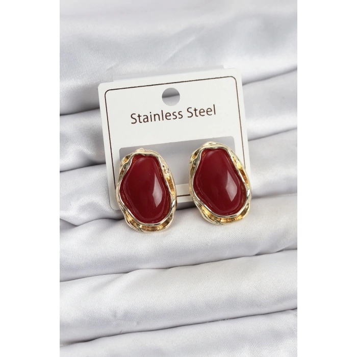 Beyaz Damla Model Pirinç Vintage Kadın Küpe - TJ-BKP11611