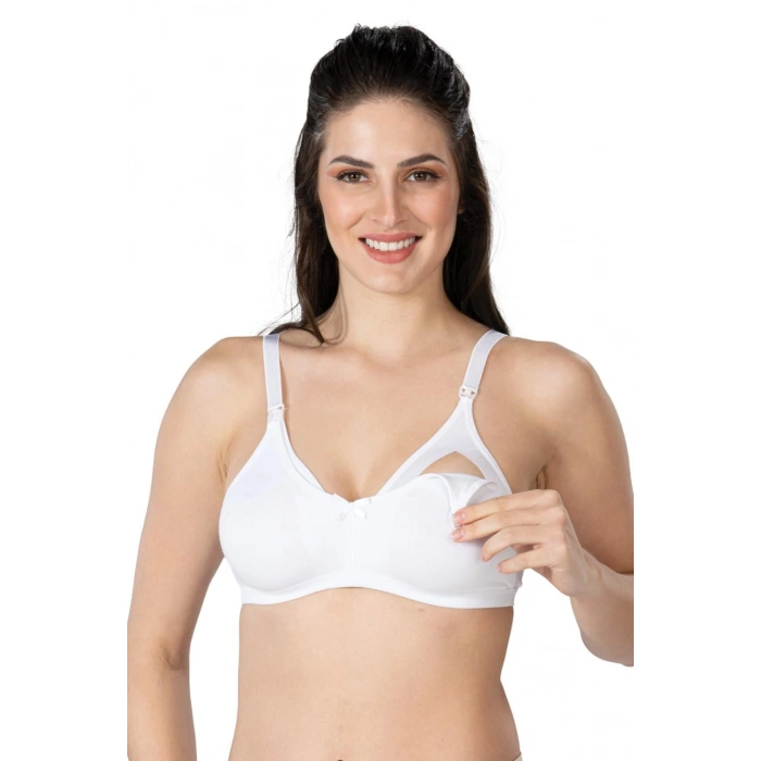 MARSİLYAN™ BEYAZ MI  1421 Modal Cotton Emzirme Sütyen