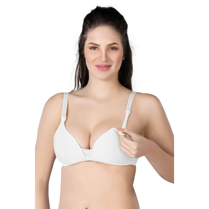 MARSİLYAN™ BEYAZ MI  1422 Modal Cotton Kaplı Emzirme Sütyen
