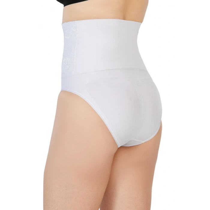 MARSİLYAN™ BEYAZ MI  2090 Önü Dantelli Yüksek Bel Slip Korse