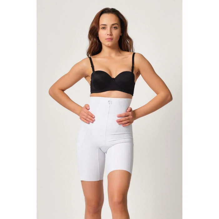 MARSİLYAN™ BEYAZ MI  2814 Double Yüksek Bel Boxer Lazer Korse