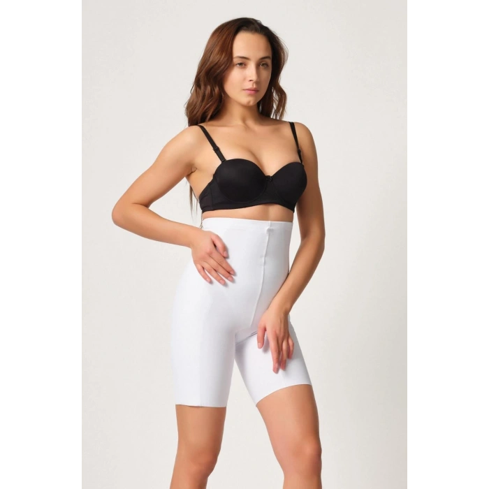 MARSİLYAN™ BEYAZ MI  2814 Double Yüksek Bel Boxer Lazer Korse
