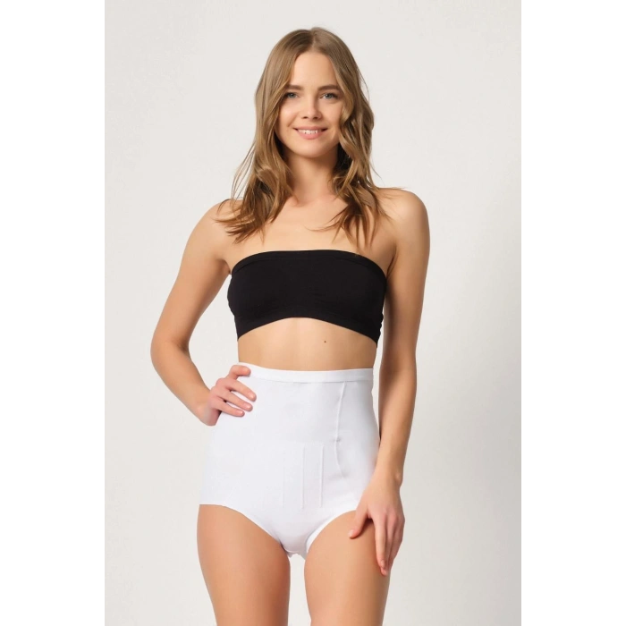 MARSİLYAN™ BEYAZ MI  2931 Karın Balen Destekli Slip Lazer Korse
