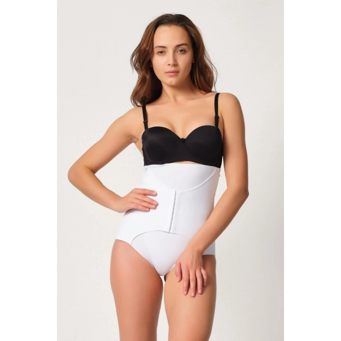 MARSİLYAN™ BEYAZ MI  2932 Double Karın Agraf Destekli Slip Lazer Korse