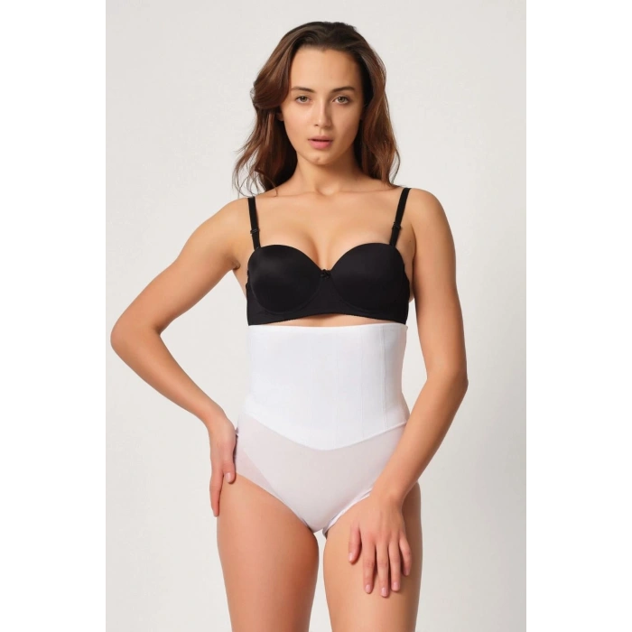 MARSİLYAN™ BEYAZ MI  2945 Tül Karyokalı Slip Lazer Korse