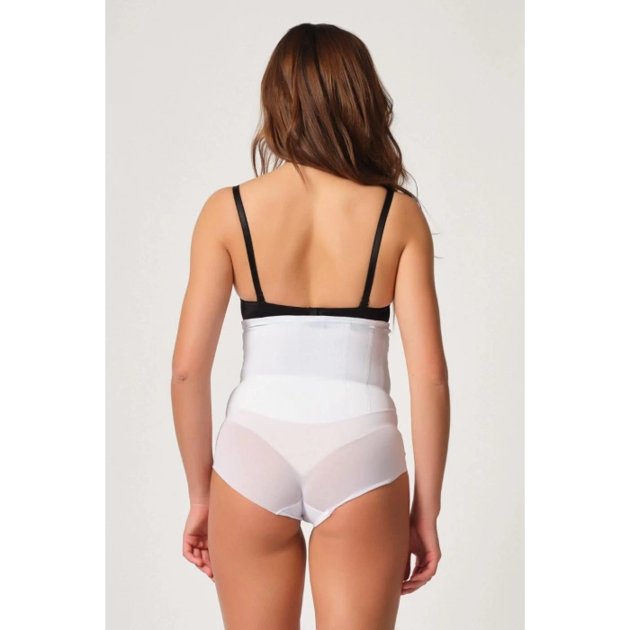 MARSİLYAN™ BEYAZ MI  2945 Tül Karyokalı Slip Lazer Korse