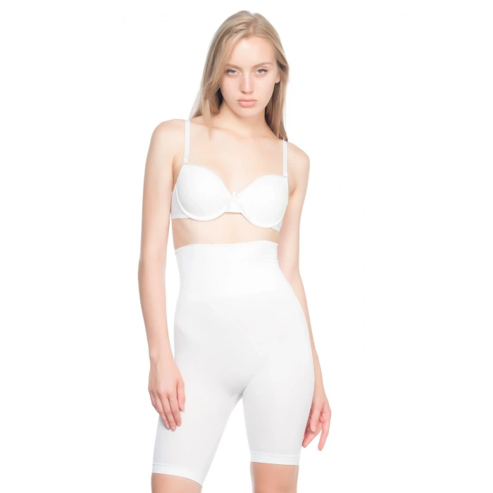 MARSİLYAN™ BEYAZ MI  3200 Pantolon Altı Soft Double Boxer Korse