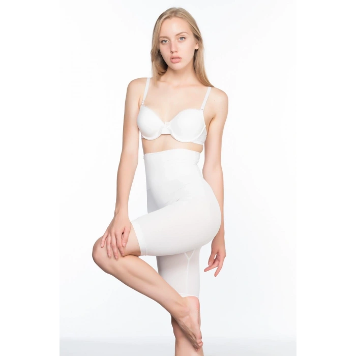 MARSİLYAN™ BEYAZ MI  3200 Pantolon Altı Soft Double Boxer Korse